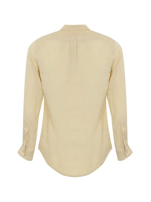 Camicia button-down in lino Crema POLO RALPH LAUREN | 710968915005